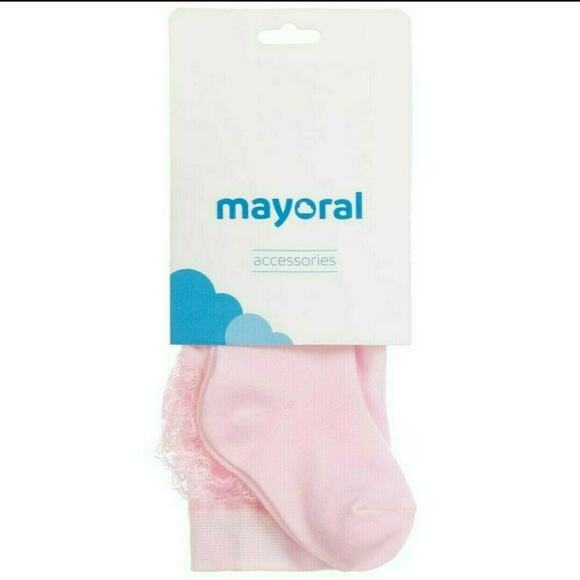Mayoral Pink Lace Tights 24 months - Picture 2 of 7